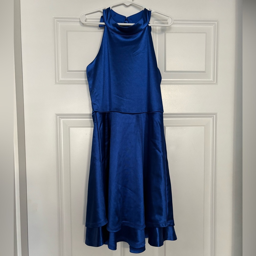 Worn Once Girls Satin Halter Dress - Picture 1 of 4